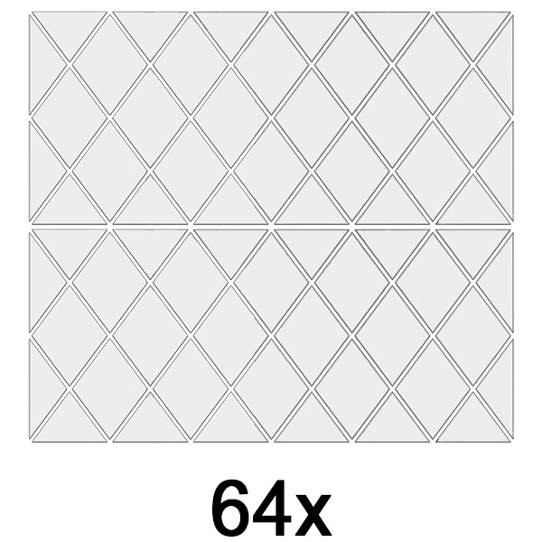2x Autocolante cu oglindă pentru perete (32 bucăți) | WALLGEM
